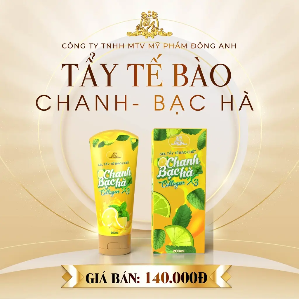 Gel Tẩy Tế Bào Chết Chanh & Bạc Hà Collagen X3