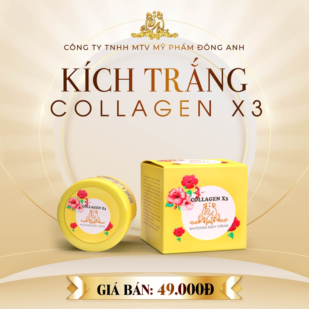 Kem Body Siêu Kích Trắng Collagen x3