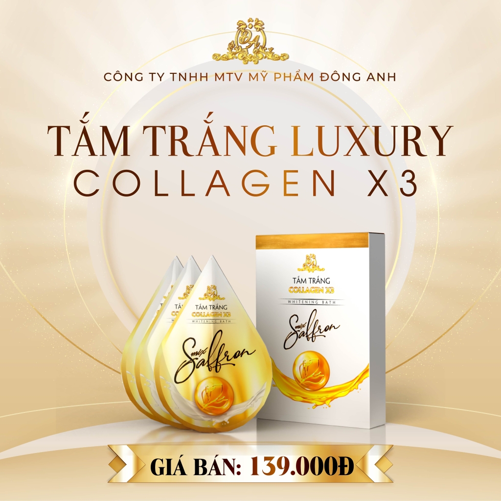 Tắm trắng Collagen X3 Mix Saffron