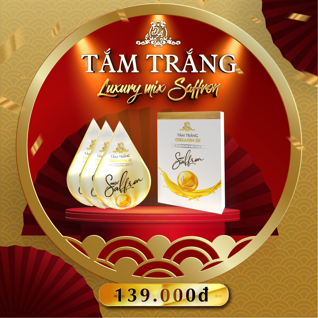 Tắm trắng Collagen X3 Mix Saffron