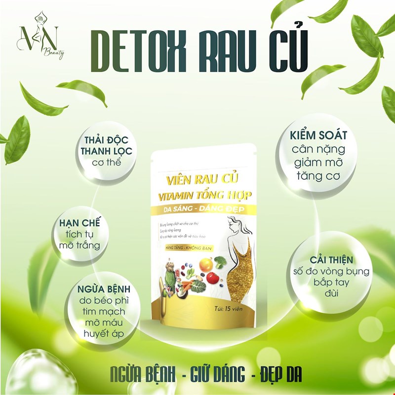 Mua 1 Trà Giảm Cân Vị Đào tặng 1 Detox Rau Củ