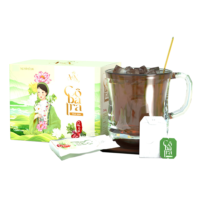 Cô Ba Trà - Trà Sen Giảm Mỡ Bụng + Tặng kem tan mỡ + Tặng Quần sinh nhiệt + Thẻ cào may mắn