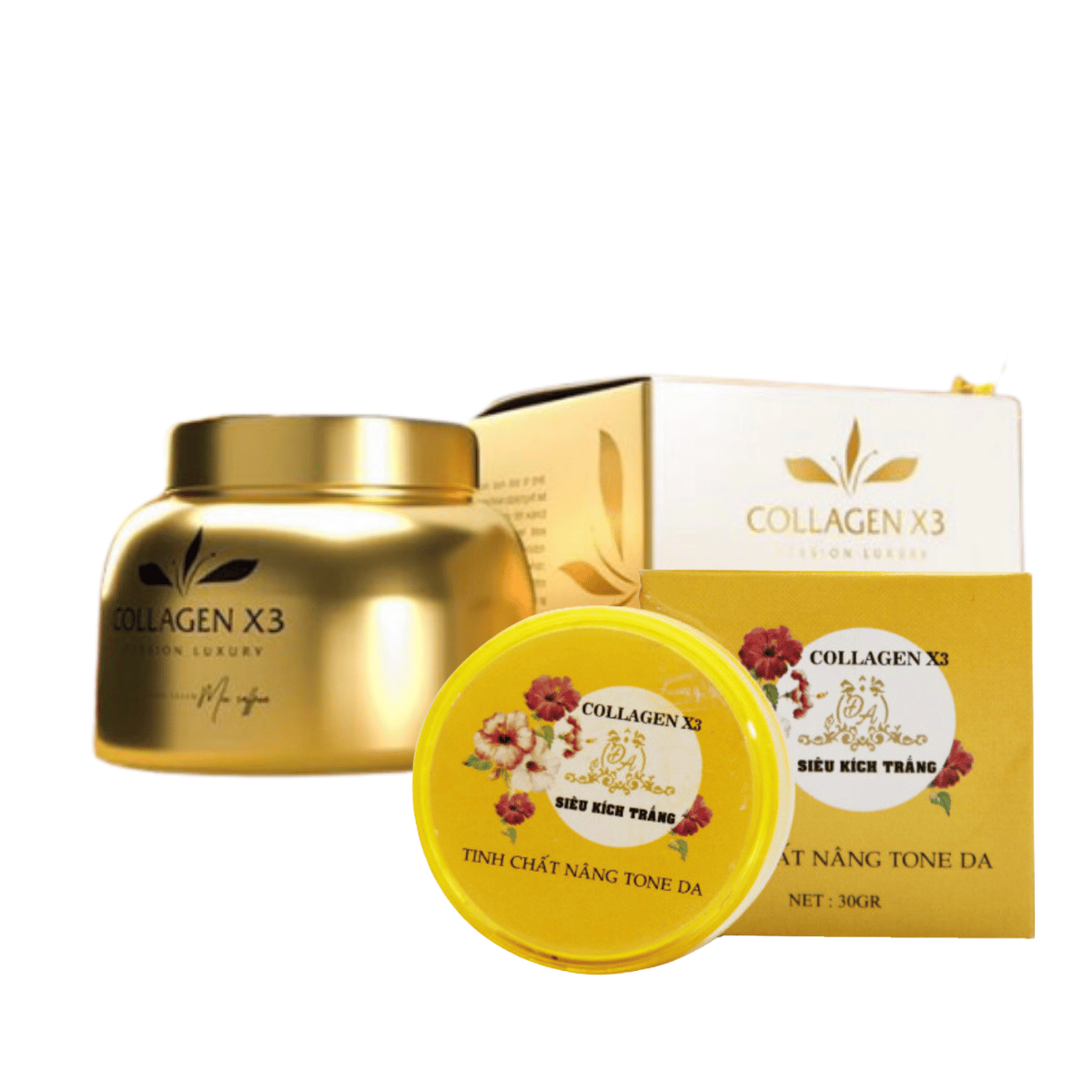 Bộ Đôi Nâng Tông Body Cream & Kích Trắng Collagen X3