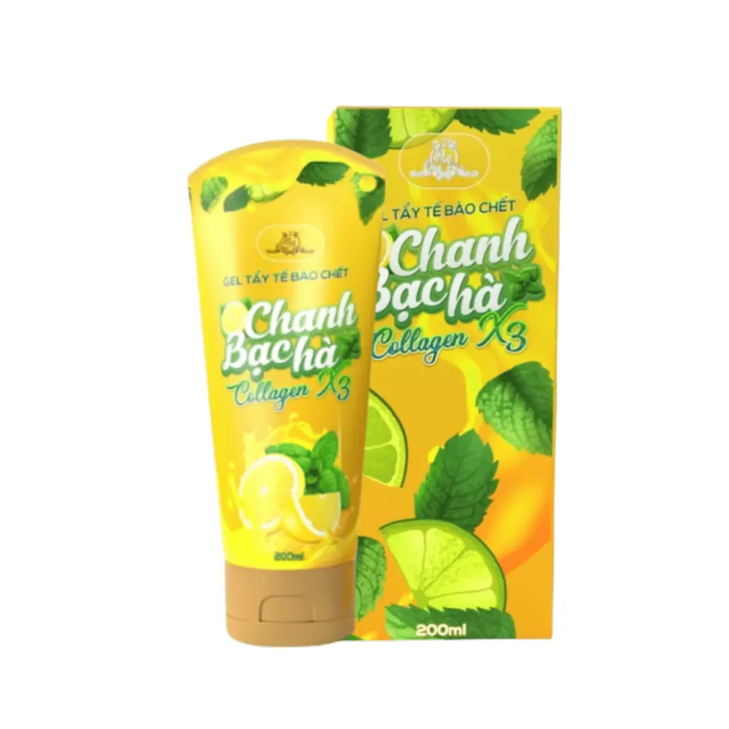 Gel Tẩy Tế Bào Chết Chanh & Bạc Hà Collagen X3