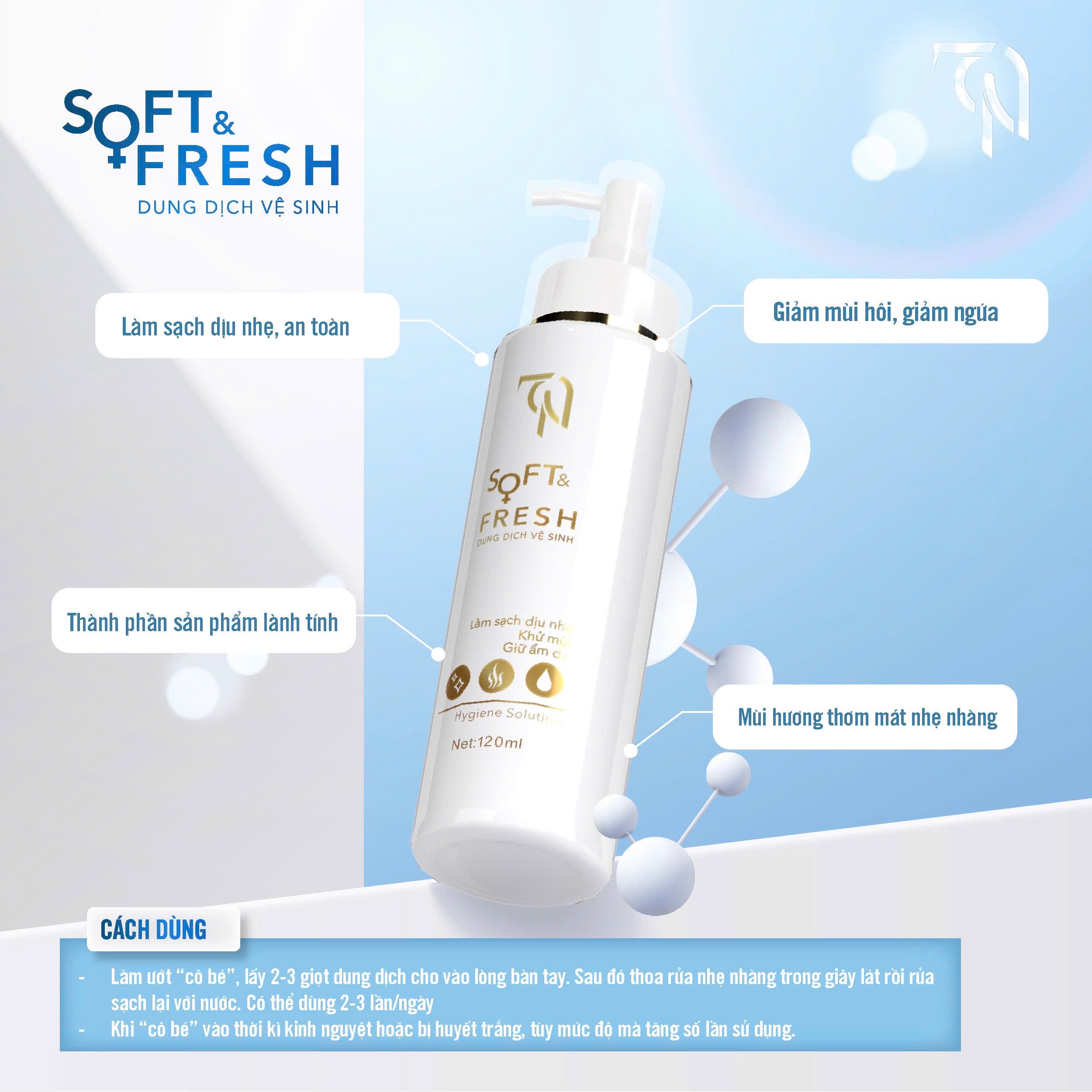 Dung Dịch Vệ Sinh Nữ Soft And Fresh - Bản Mới Nhất - Mua 1 Tặng 2