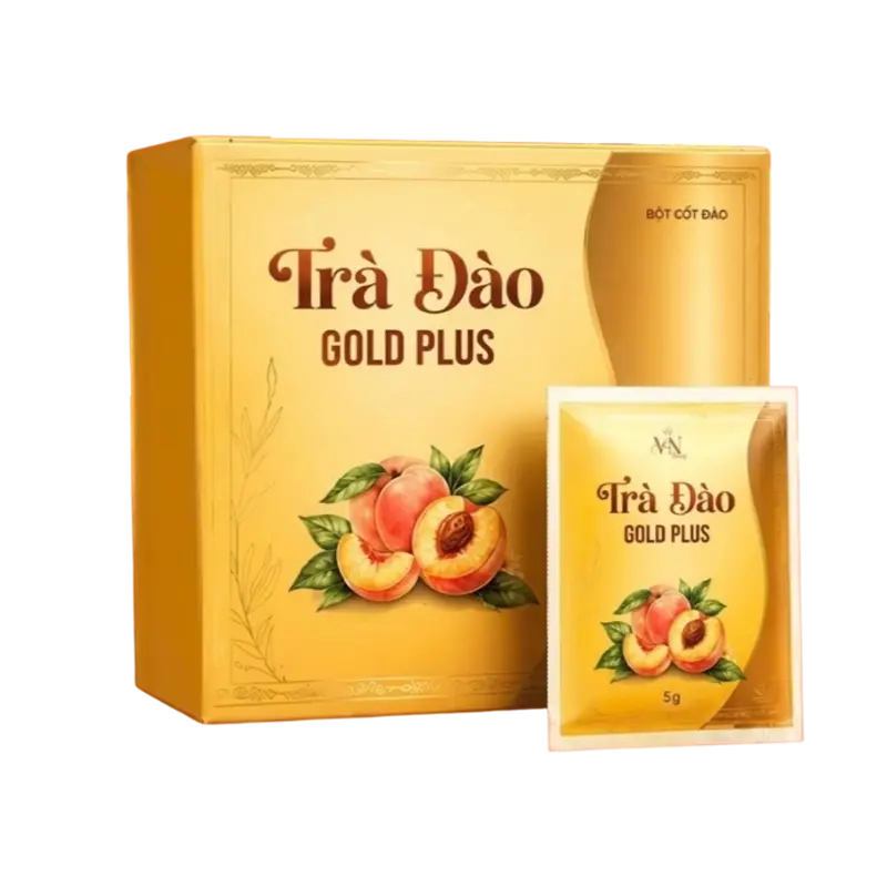 Trà Đào Gold Plus Đông Anh Hỗ Trợ Giảm Cân, Thanh Lọc Cơ Thể Hộp 15 Gó