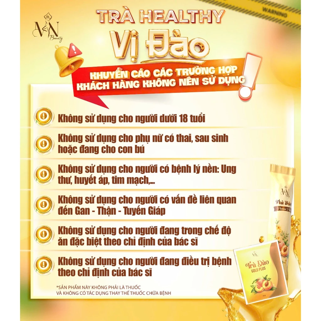 Trà Đào Gold Plus Đông Anh Hỗ Trợ Giảm Cân, Thanh Lọc Cơ Thể Hộp 15 Gó