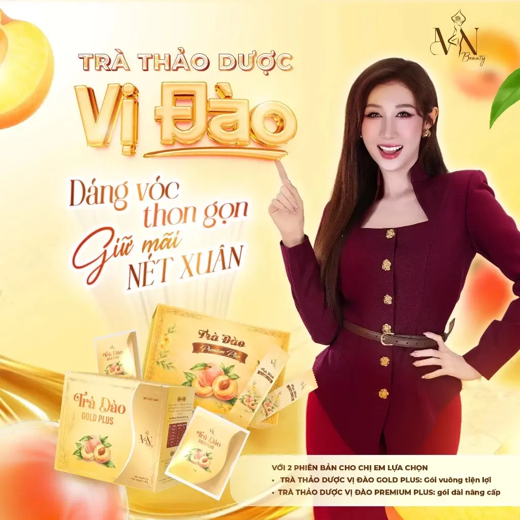 Trà Đào Gold Plus Đông Anh Hỗ Trợ Giảm Cân, Thanh Lọc Cơ Thể Hộp 15 Gó